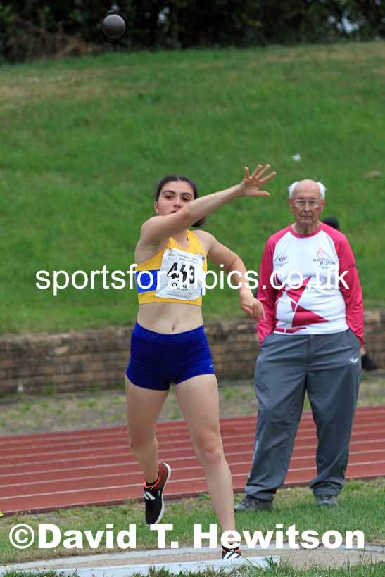 Shot putt, 2022 NEGP Monkton 5, Wednesday, July 20th. Photo: David T. Hewitson/Sports for All Pics